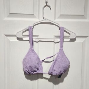 Hollister Printed Lavender Bikini Top